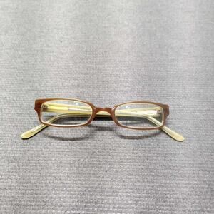 Nicole Miller Damsel Cocoa Lime Eyeglasses Frames Brown Yellow 50-20-145mm